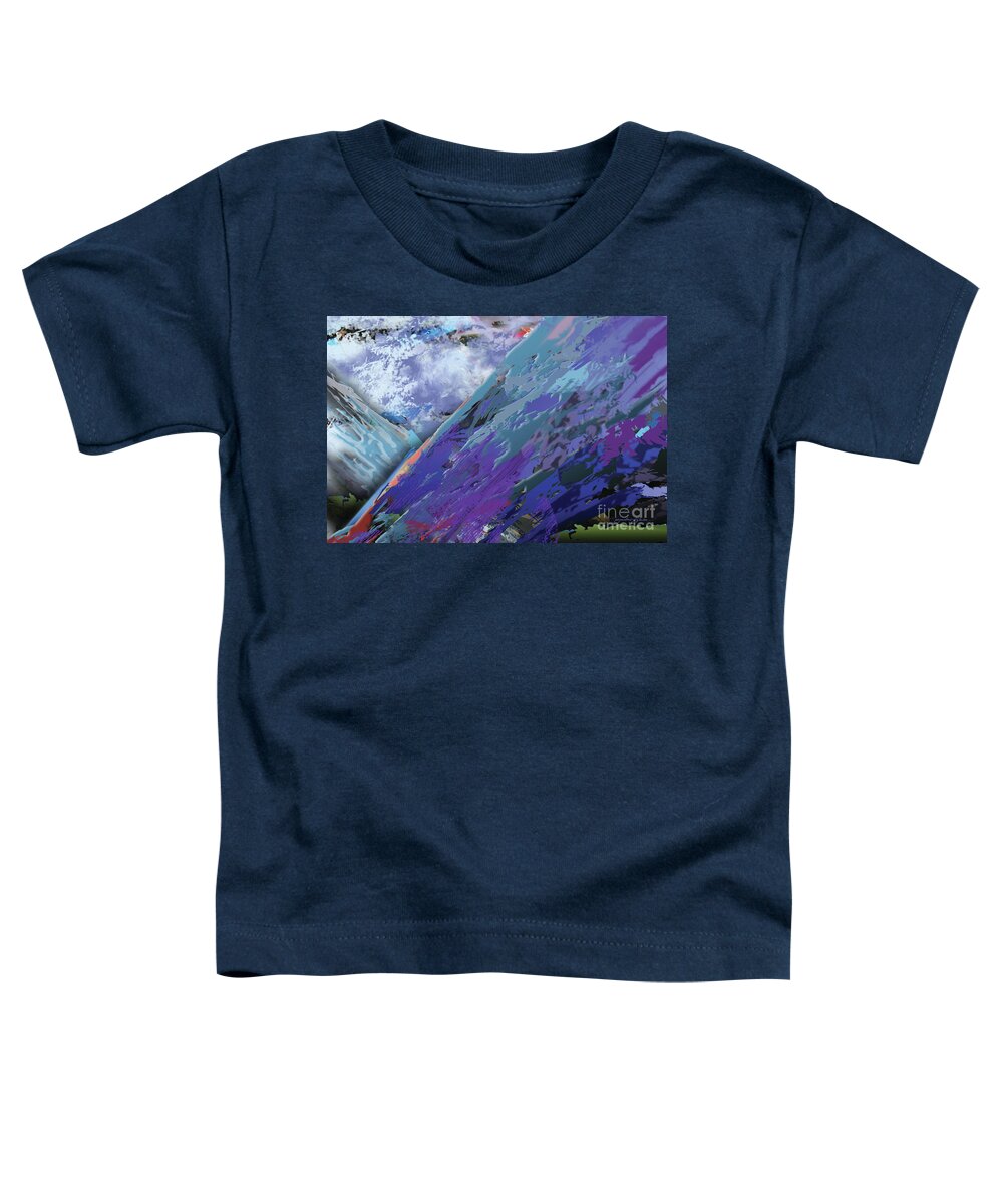 Abstract Toddler T-Shirt featuring the digital art Glacial Vision by Jacqueline Shuler