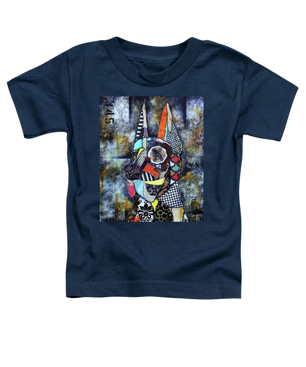 Great Dane Toddler T-Shirt featuring the mixed media Great Dane by Patricia Lintner