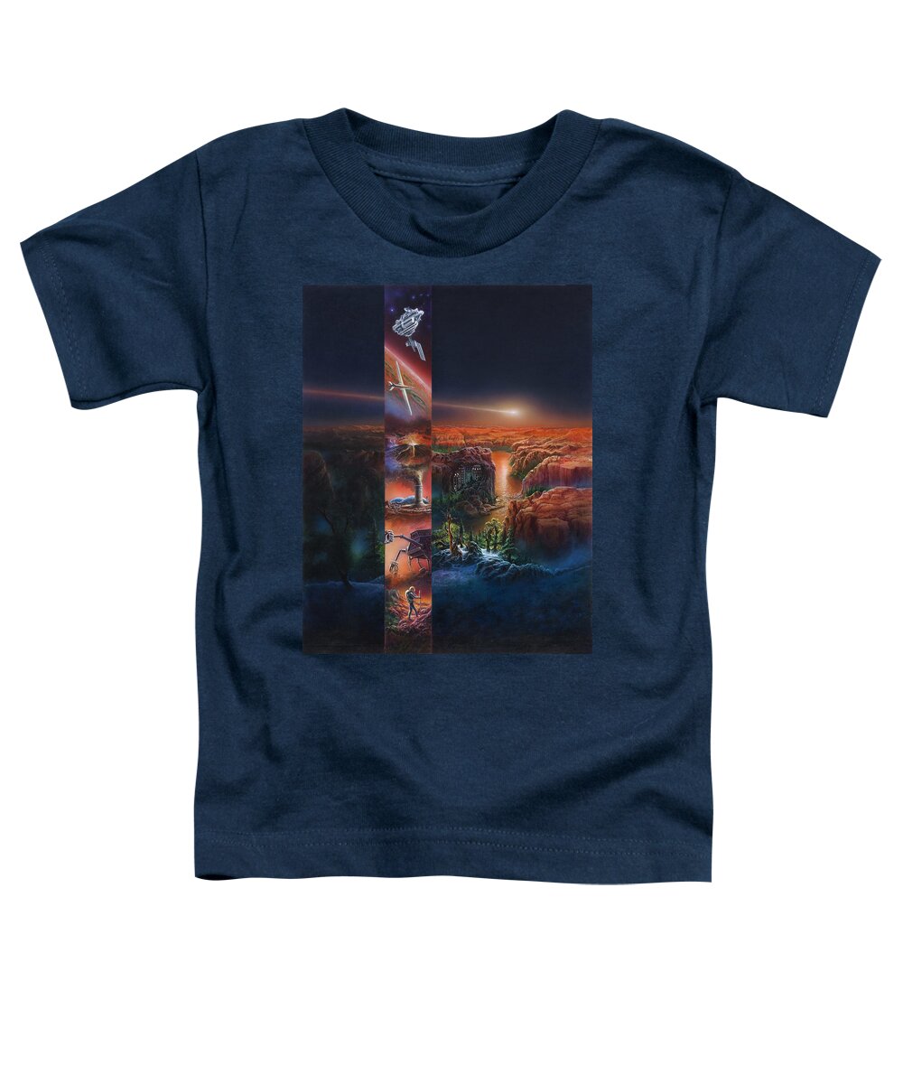 Science Fiction Toddler T-Shirt featuring the painting Green Mars Cover Painting by Don Dixon