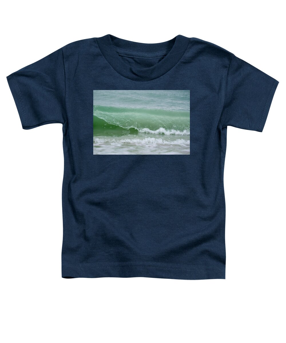 Wave Toddler T-Shirt featuring the photograph Green Wave by Artful Imagery