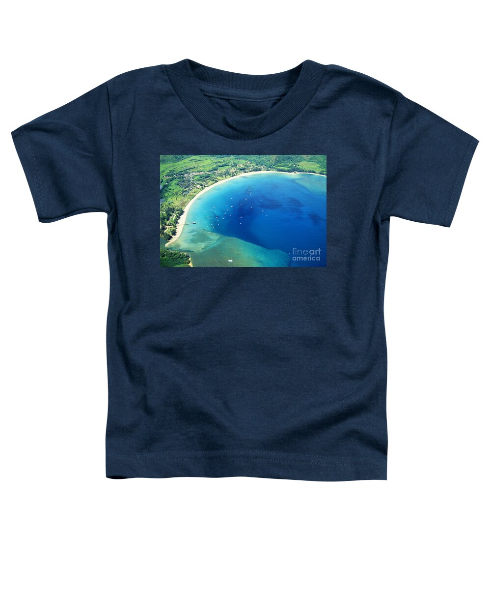 Above Toddler T-Shirt featuring the photograph Hanalei Bay by William Waterfall - Printscapes