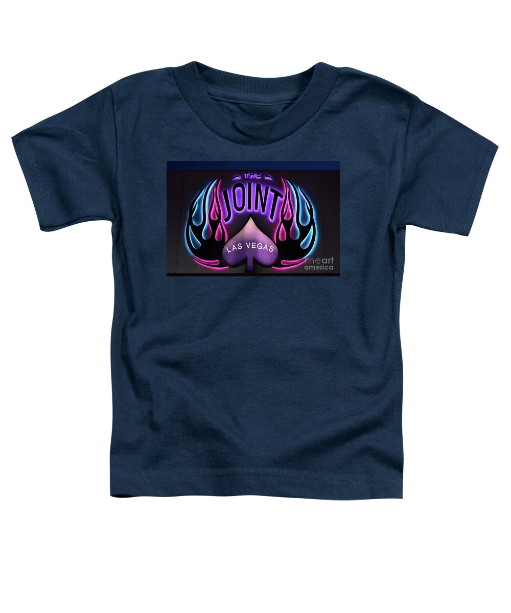 The Joint Toddler T-Shirt featuring the photograph Hard Rock Casino the Joint Pink Blue and Purple Lights by Aloha Art