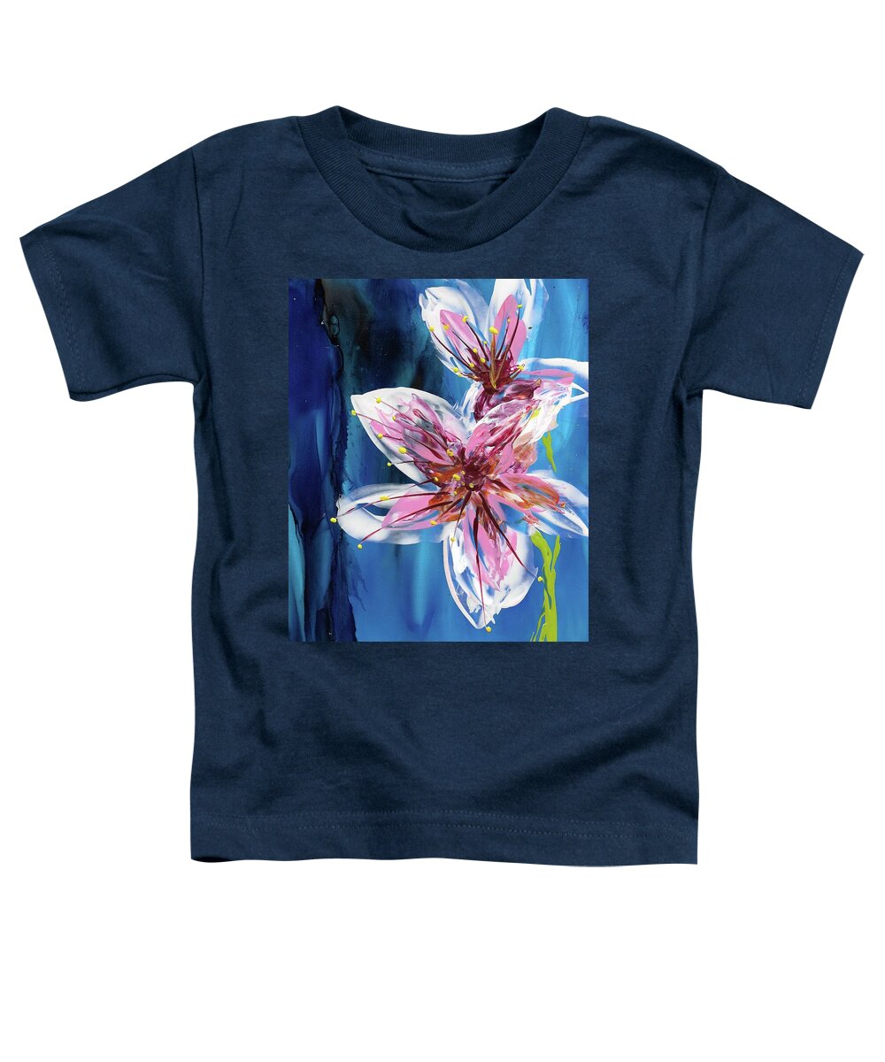 Abstract Floral Toddler T-Shirt featuring the painting Hot Girls by Bonny Butler