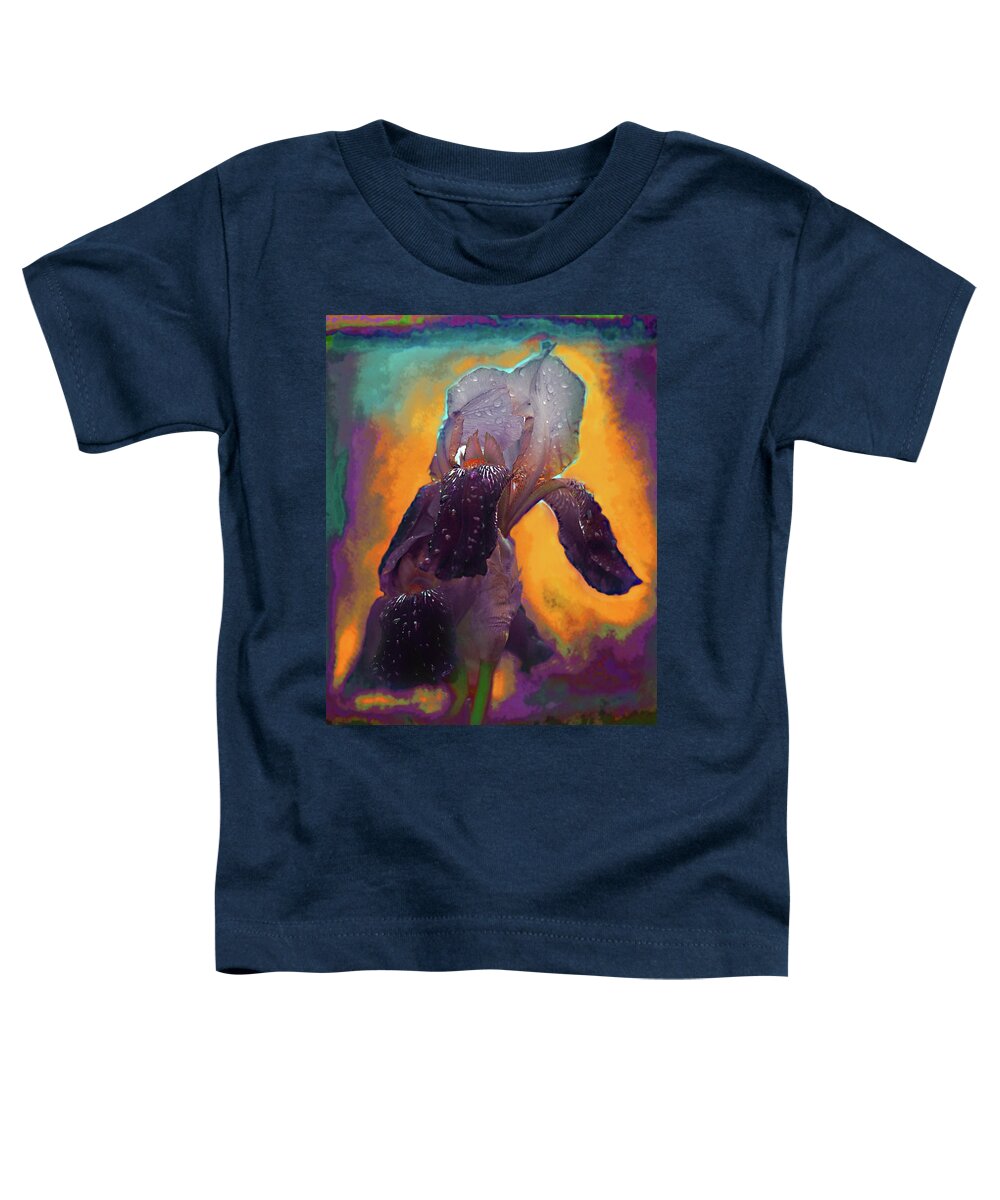 Iris Toddler T-Shirt featuring the photograph Iris in purple by Jeff Burgess