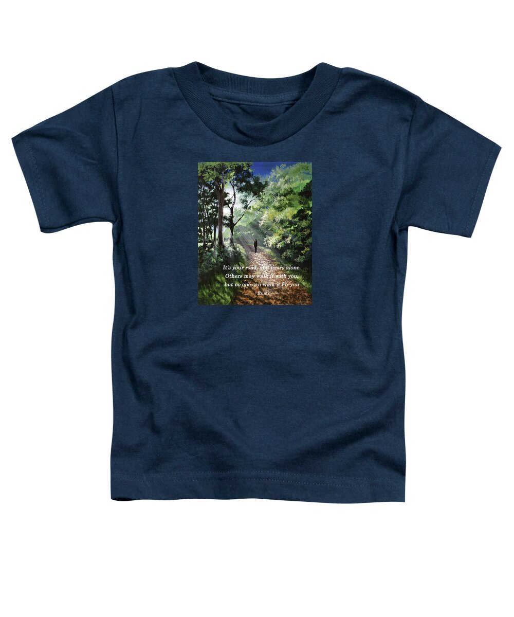 Sunrise Toddler T-Shirt featuring the painting It's Your Road by Mary Palmer