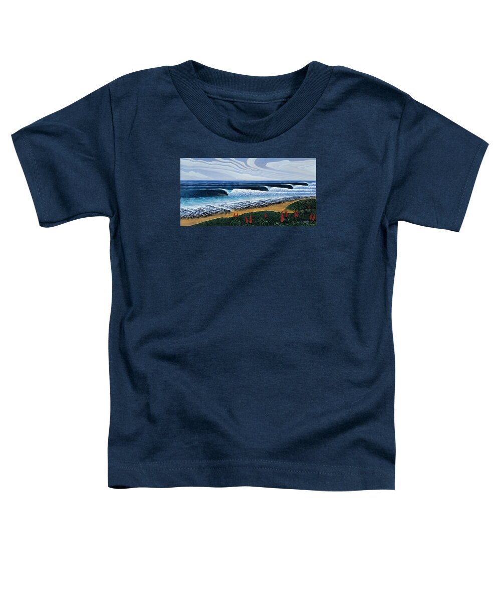 Waves Toddler T-Shirt featuring the relief Jeffreys Bay by Nathan Ledyard