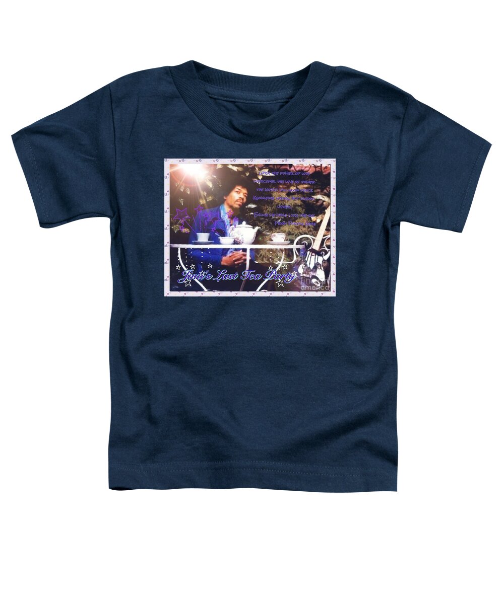 Jimi Hendrix Toddler T-Shirt featuring the photograph Jimi's Last Tea Party 2 by Joan-Violet Stretch
