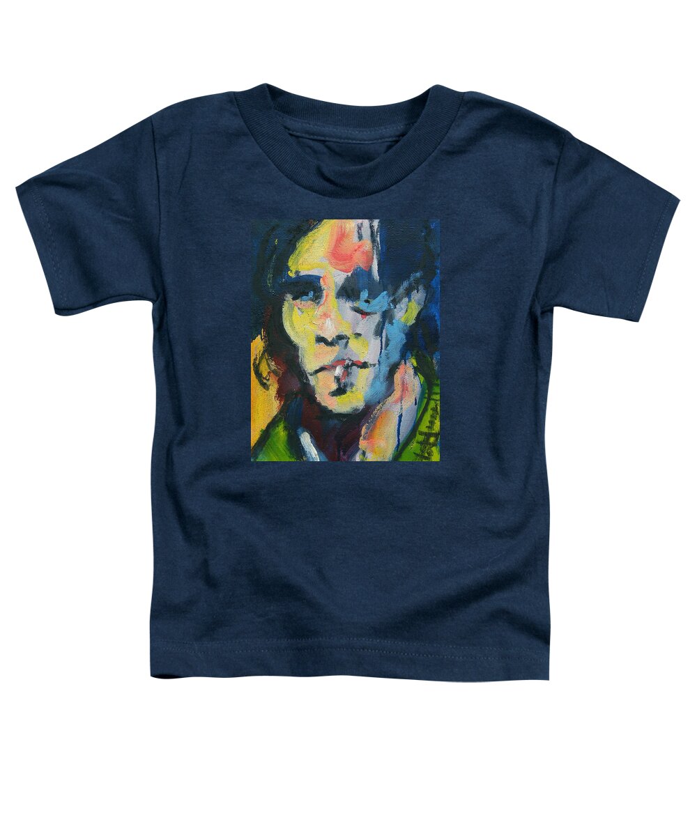 Painting Toddler T-Shirt featuring the painting Johnny by Les Leffingwell