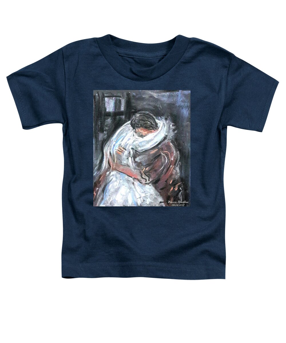  Toddler T-Shirt featuring the painting Just shadow by Wanvisa Klawklean
