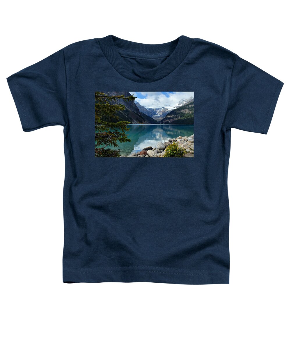 Lake Louise Toddler T-Shirt featuring the photograph Lake Louise 2 by Larry Ricker