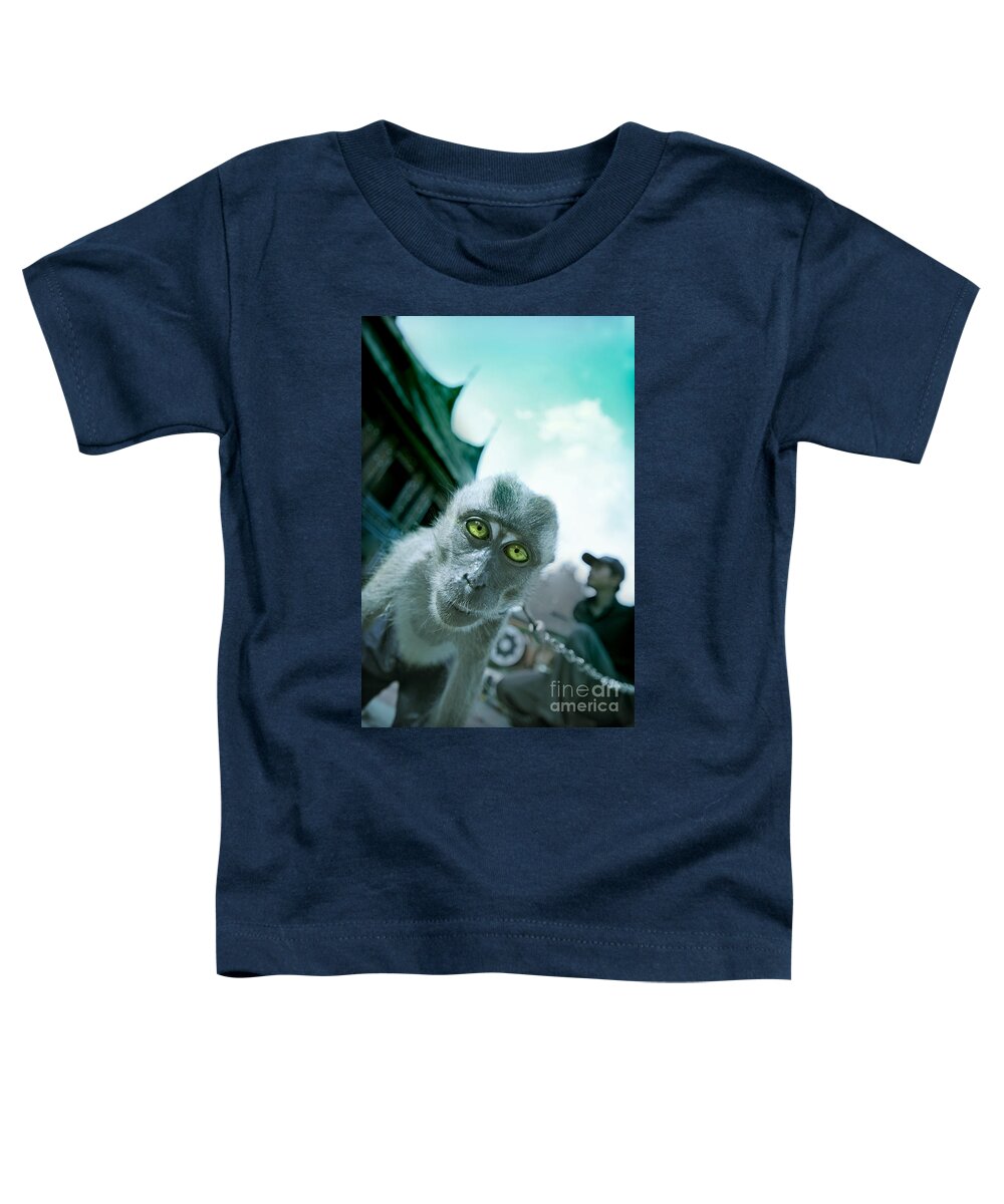 Monkey Toddler T-Shirt featuring the photograph Look Into My Eyes by Charuhas Images