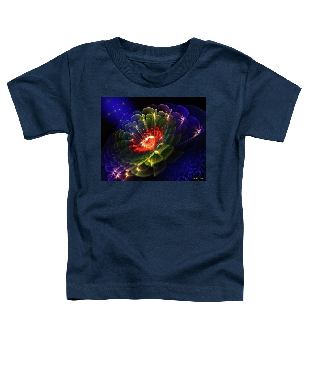 Magical Flower Toddler T-Shirt featuring the digital art Magical flower 1 by Lilia S
