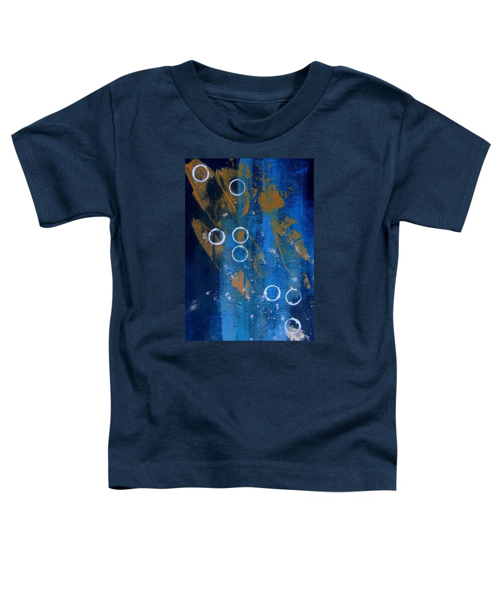 Abstract Toddler T-Shirt featuring the painting Making Tracks Two by Louise Adams