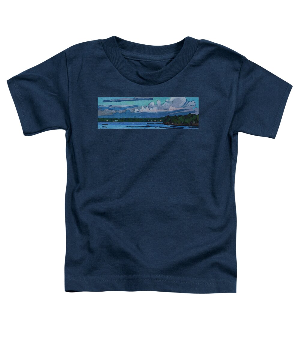 1943 Toddler T-Shirt featuring the painting May Morning Thunderstorm by Phil Chadwick