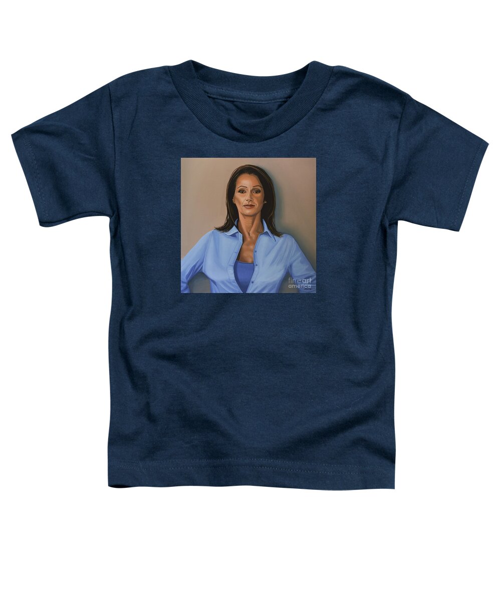 Nadia Comaneci Toddler T-Shirt featuring the painting Nadia Comaneci by Paul Meijering