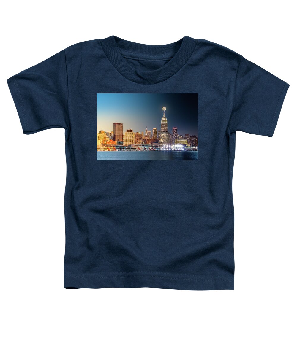 Afternoon Toddler T-Shirt featuring the photograph New York City timelapse by Mihai Andritoiu