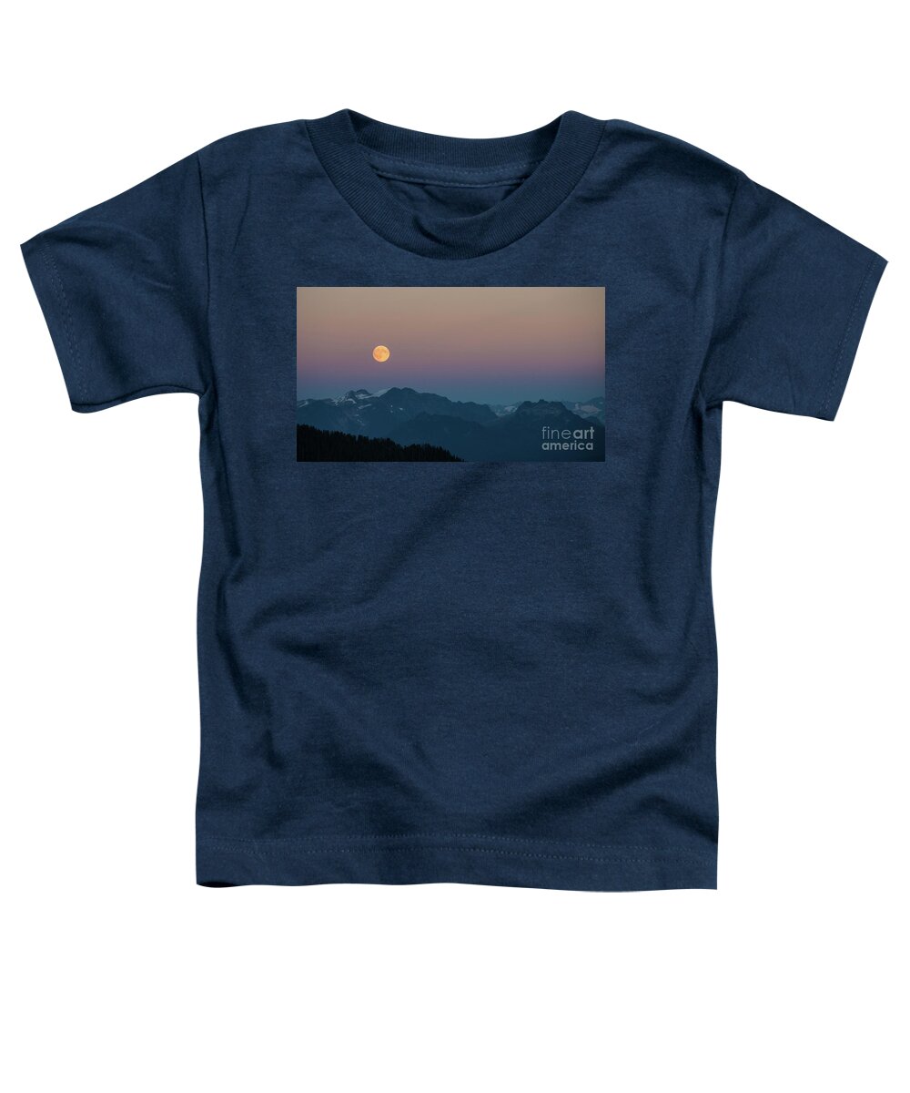 Landscapes Toddler T-Shirt featuring the photograph North Cascades Full Moonrise by Mike Reid