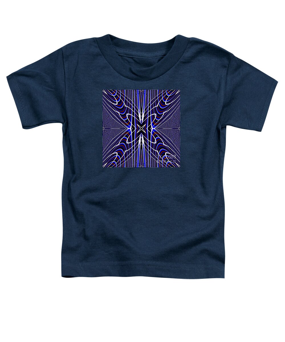Pattern Play Texture Kaleidoscope Purple Red White Mosaic Design Seamless Intricate Toddler T-Shirt featuring the digital art Pattern Play by Craig Walters