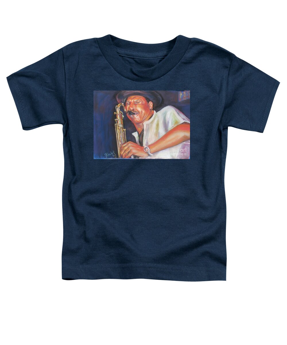 Portrait Toddler T-Shirt featuring the painting PDaddyO by Beverly Boulet