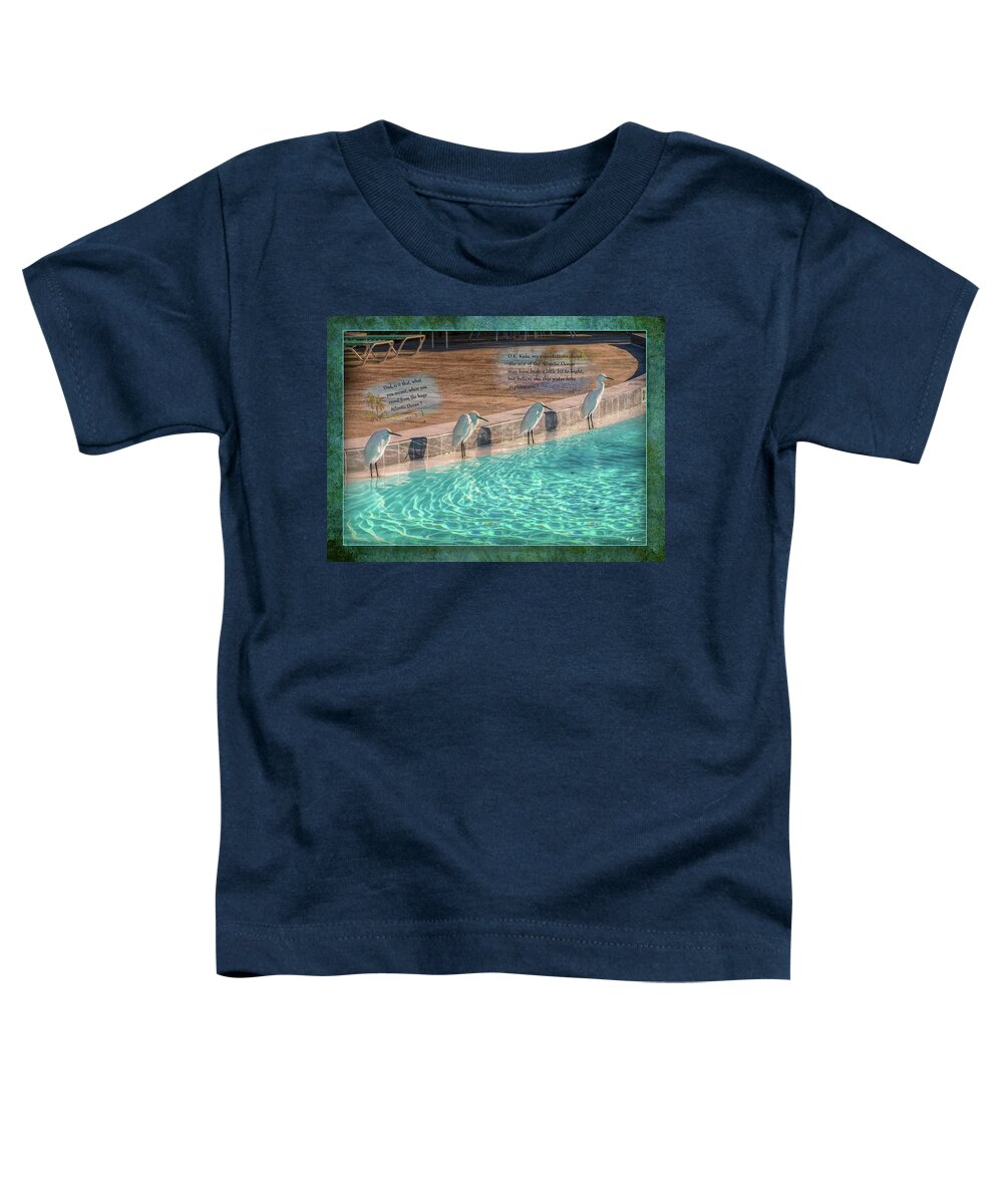 Pool Toddler T-Shirt featuring the photograph Pool Talk by Hanny Heim