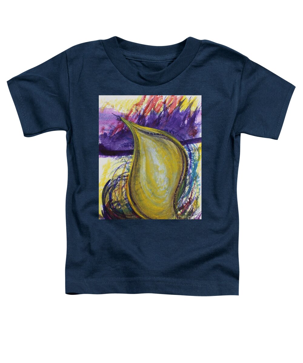 Primordial Yud Judaica Hebrew Letters Jewish Toddler T-Shirt featuring the painting Primordial Yud by Hebrewletters SL