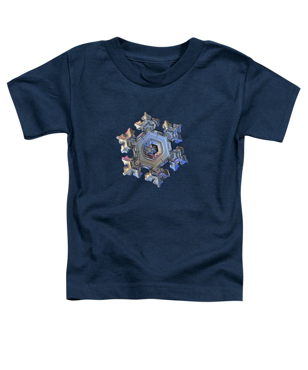 Snowflake Toddler T-Shirt featuring the photograph Real snowflake - 05-Feb-2018 - 10 by Alexey Kljatov