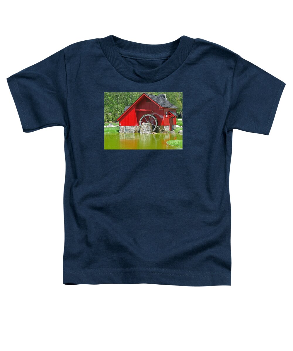 Red Toddler T-Shirt featuring the photograph Red Mill by Ann Horn