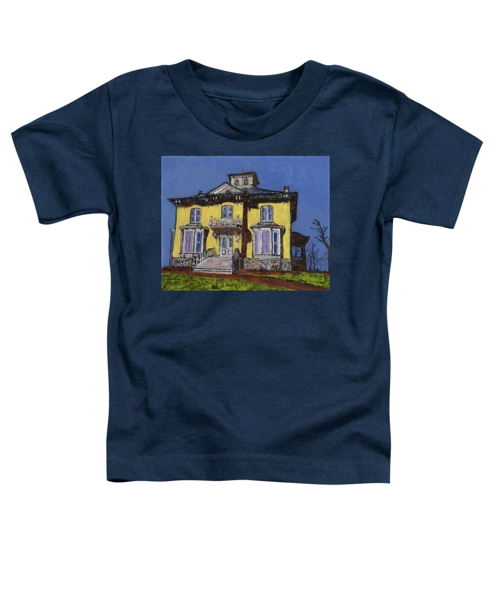 Strang Toddler T-Shirt featuring the painting Robert Strang House 1867 by Phil Strang