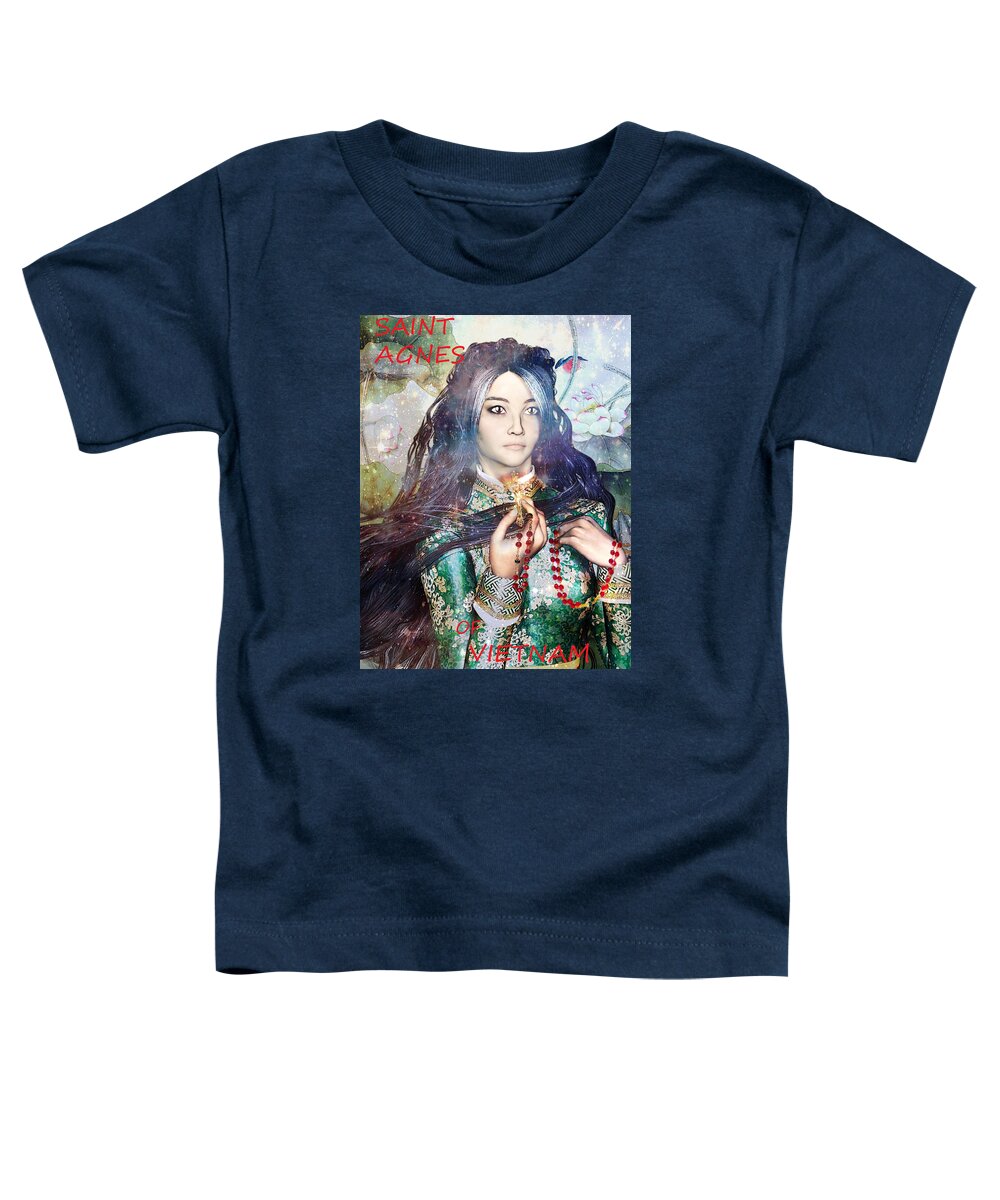 Saint Agnes Le Thi Thanh Toddler T-Shirt featuring the painting Saint Agnes Le Thi Thanh by Suzanne Silvir