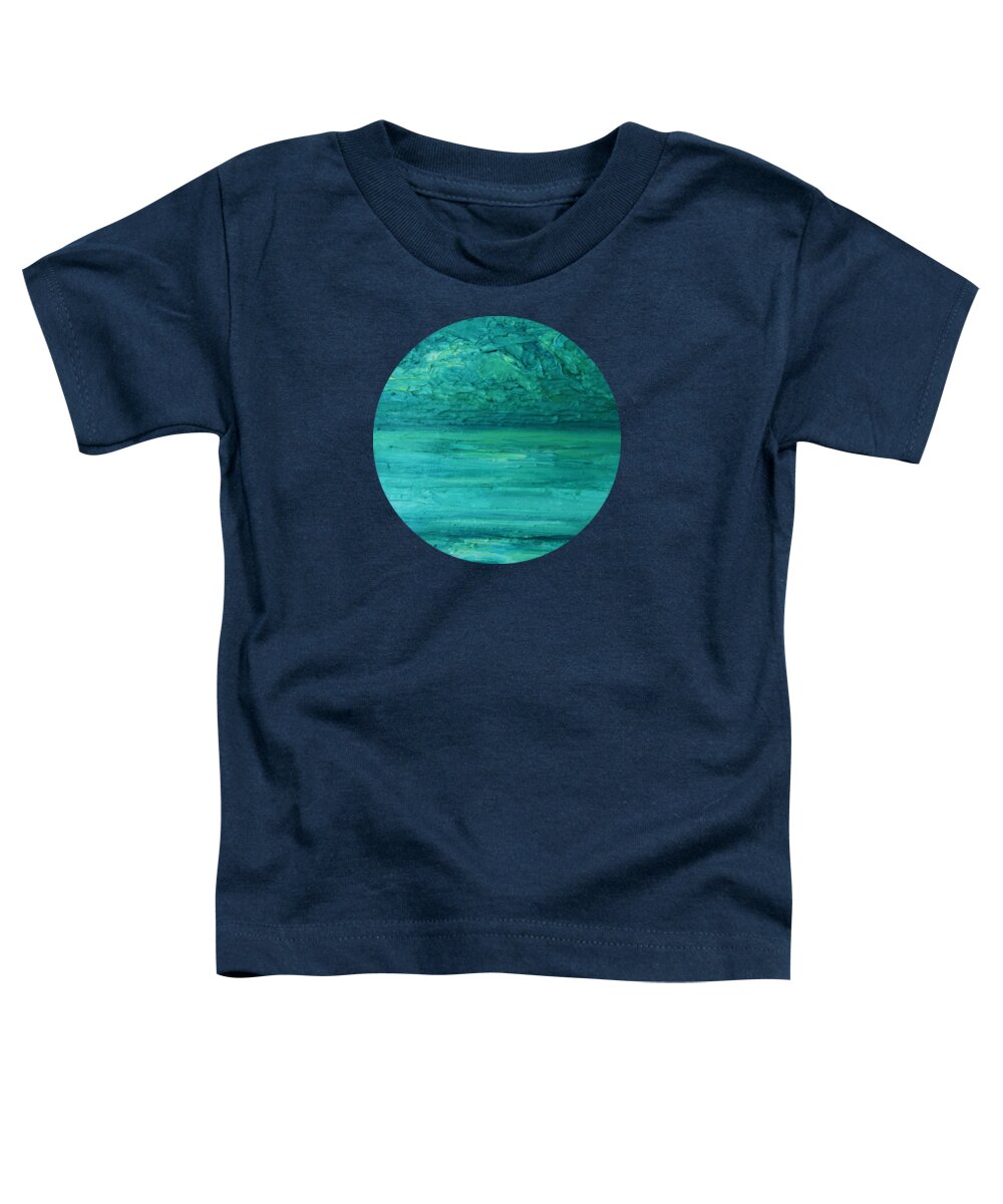 Sea And Sky Toddler T-Shirt featuring the painting Sea Blue by Mary Wolf