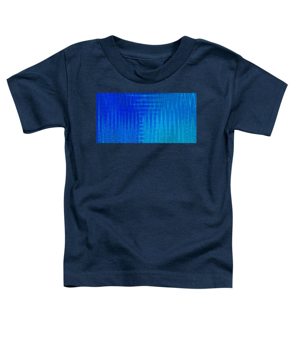 Digital Toddler T-Shirt featuring the digital art Sea Song Blue on Blue by Stephanie Grant