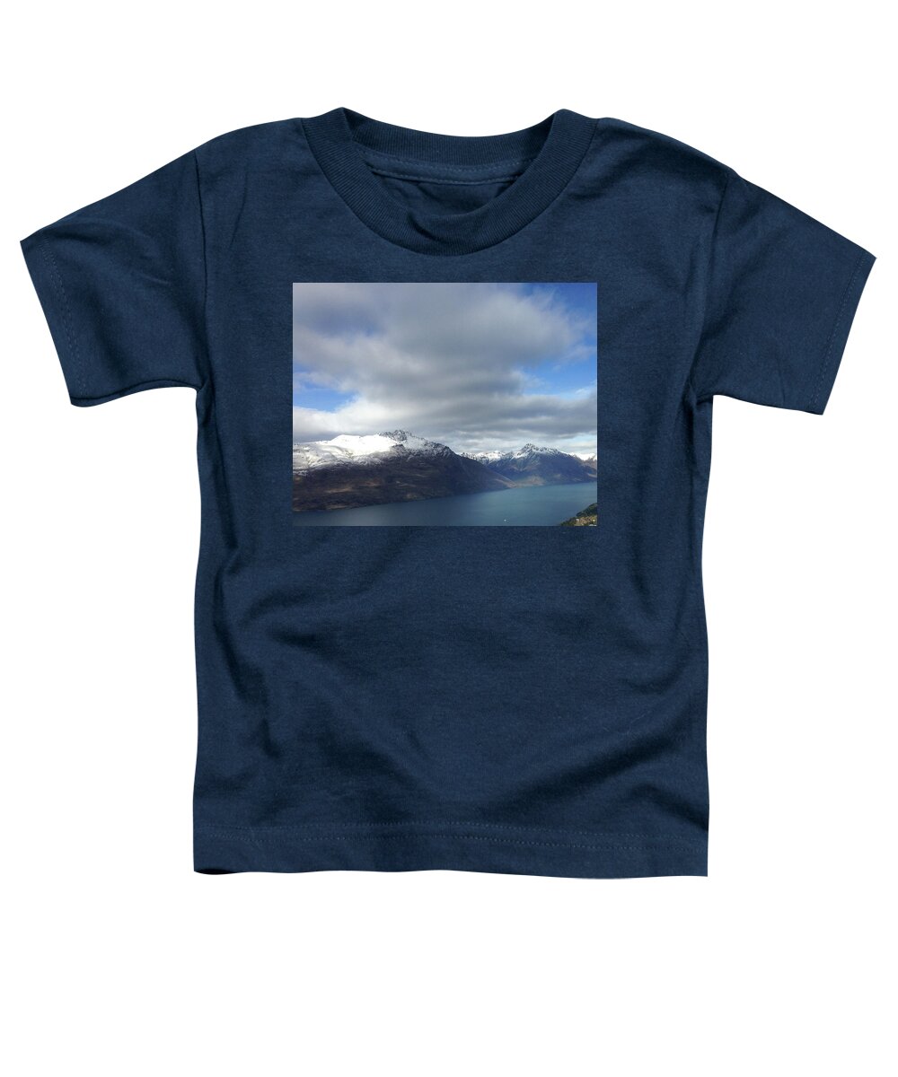 Mountains Toddler T-Shirt featuring the photograph Seascape Lake Como #2 by Susan Grunin