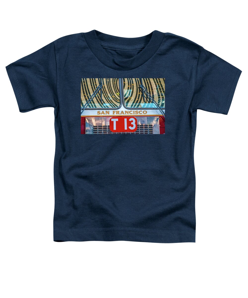 San Francisco Fire Department Toddler T-Shirt featuring the photograph SF Fire T13 by Ed Broberg