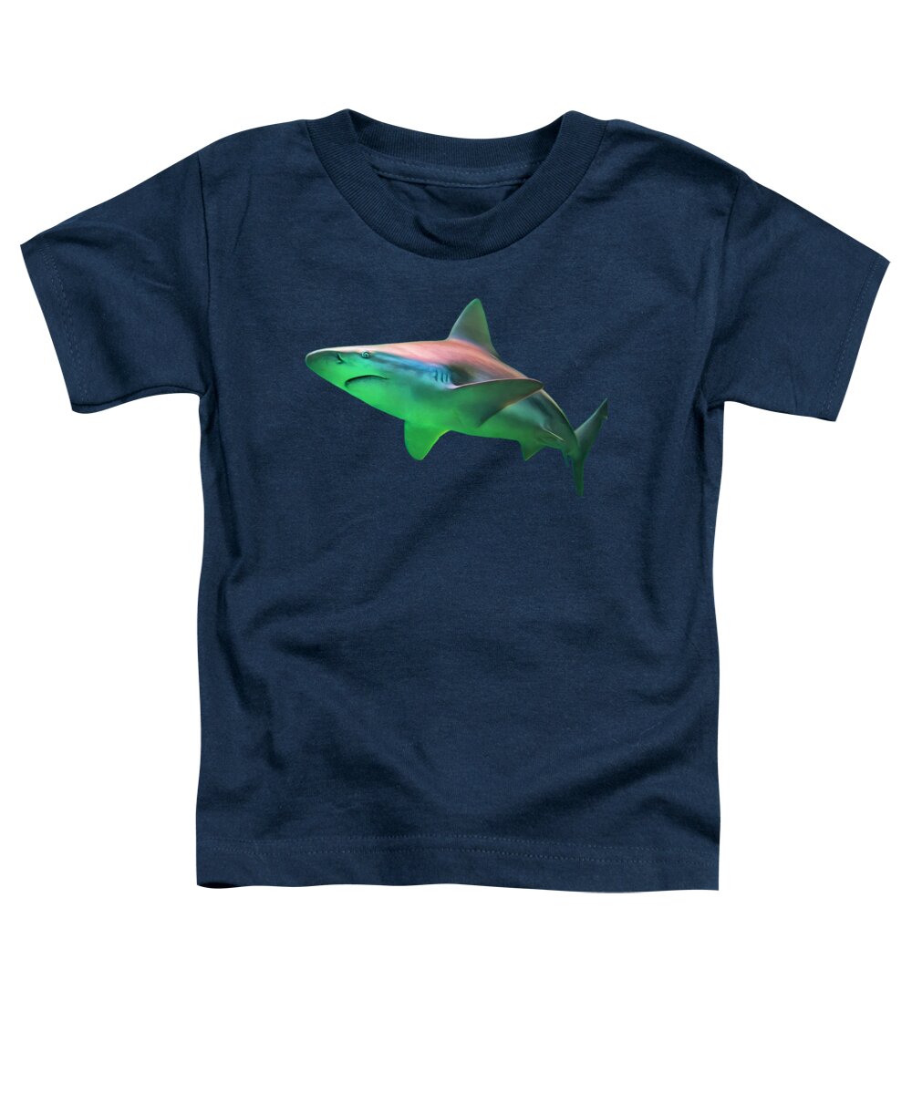 Shark Toddler T-Shirt featuring the photograph Shark on the Prowl - Perfect Predator of the Deep by Mitch Spence
