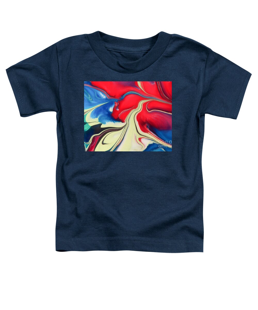 Abstract Toddler T-Shirt featuring the painting Shasta by Patti Schulze