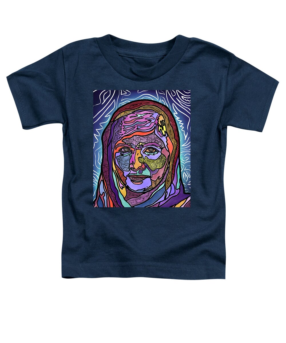 Malala Toddler T-Shirt featuring the digital art She is Malala by Marconi Calindas