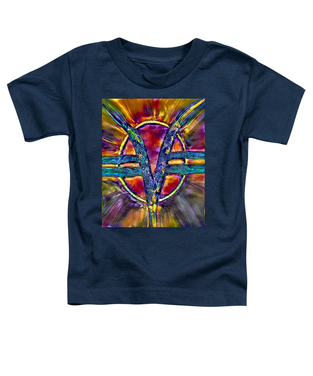 Janice Lohman Toddler T-Shirt featuring the digital art SOM Symbol - Multi E101 by Artistic Mystic