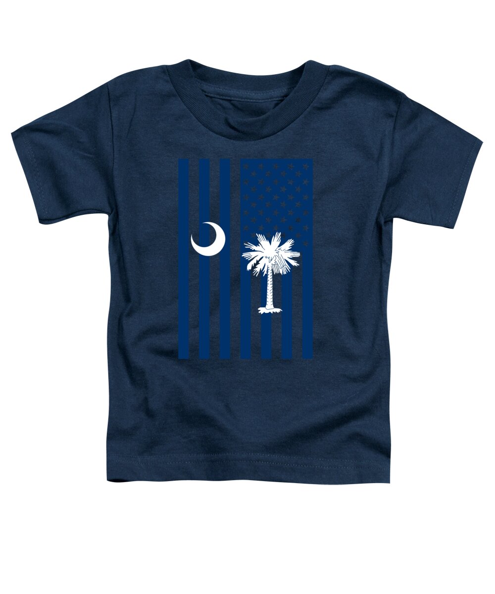 South Carolina Toddler T-Shirt featuring the digital art South Carolina State Flag Graphic USA Styling by Garaga Designs