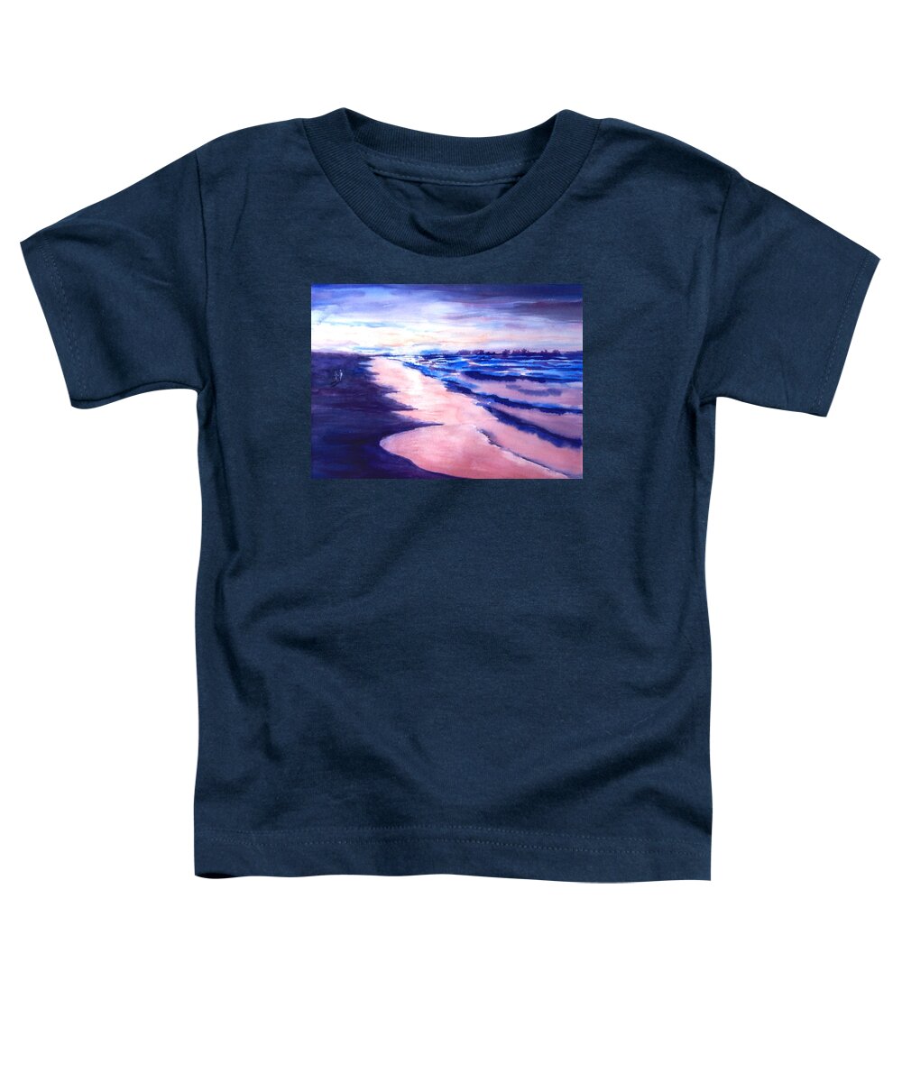 Beach Toddler T-Shirt featuring the painting South Carolina Sunset by Petra Burgmann