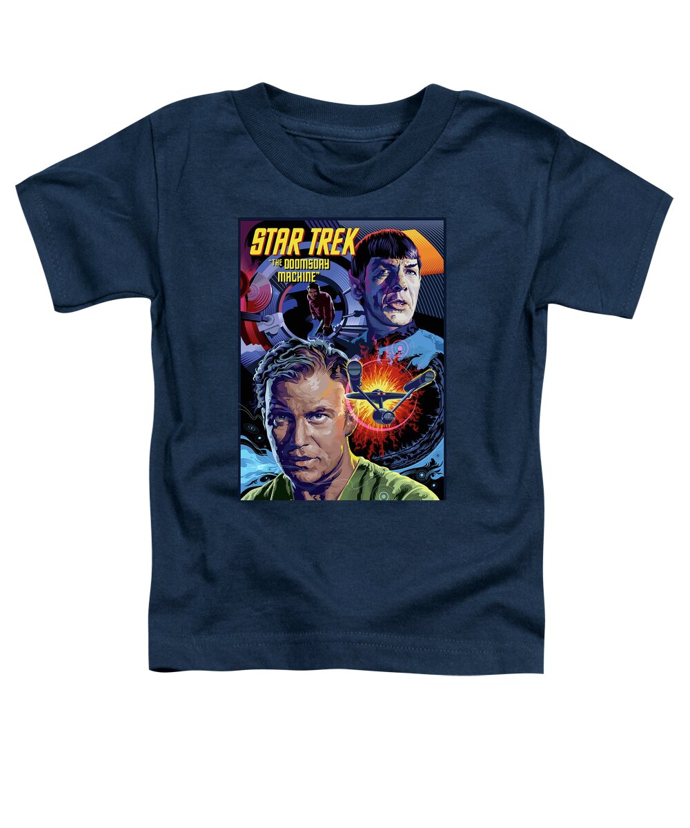 Sci-fi Portrait Collection Toddler T-Shirt featuring the digital art Star Trek Doomsday Machine by Garth Glazier