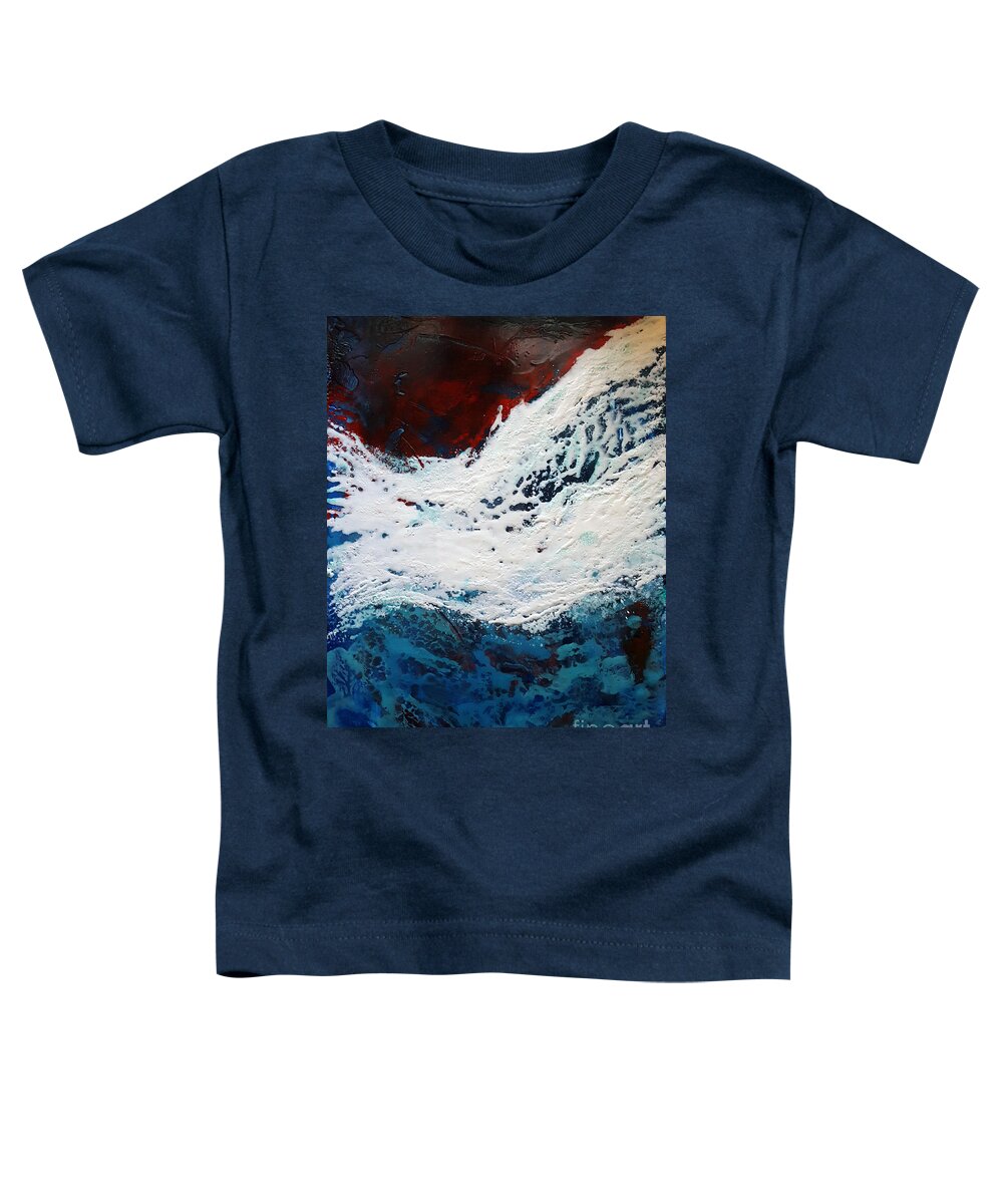 Abstract Toddler T-Shirt featuring the painting Storm by Anita Thomas