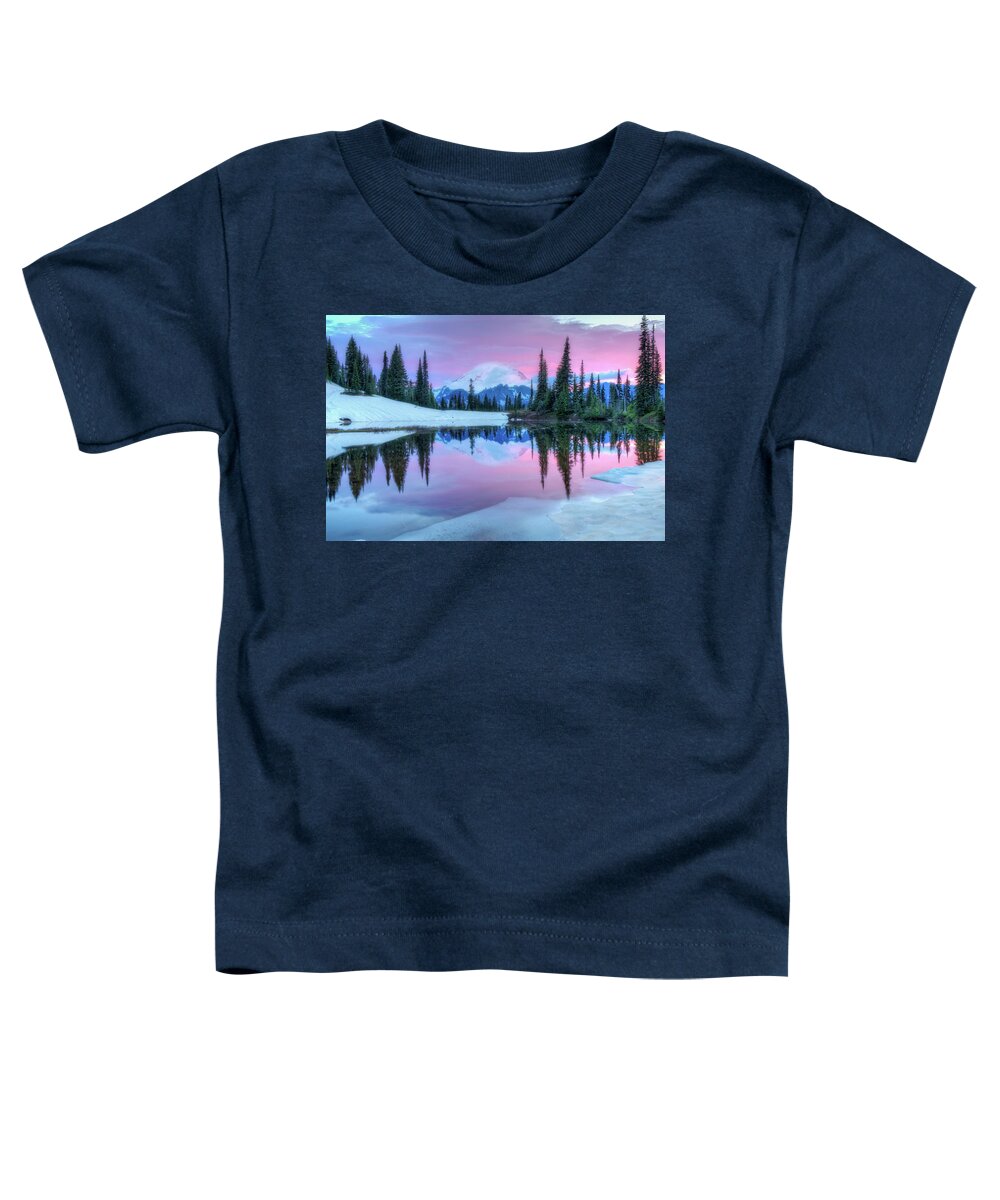 Mount Rainier Toddler T-Shirt featuring the photograph Summer Thaw by Judi Kubes