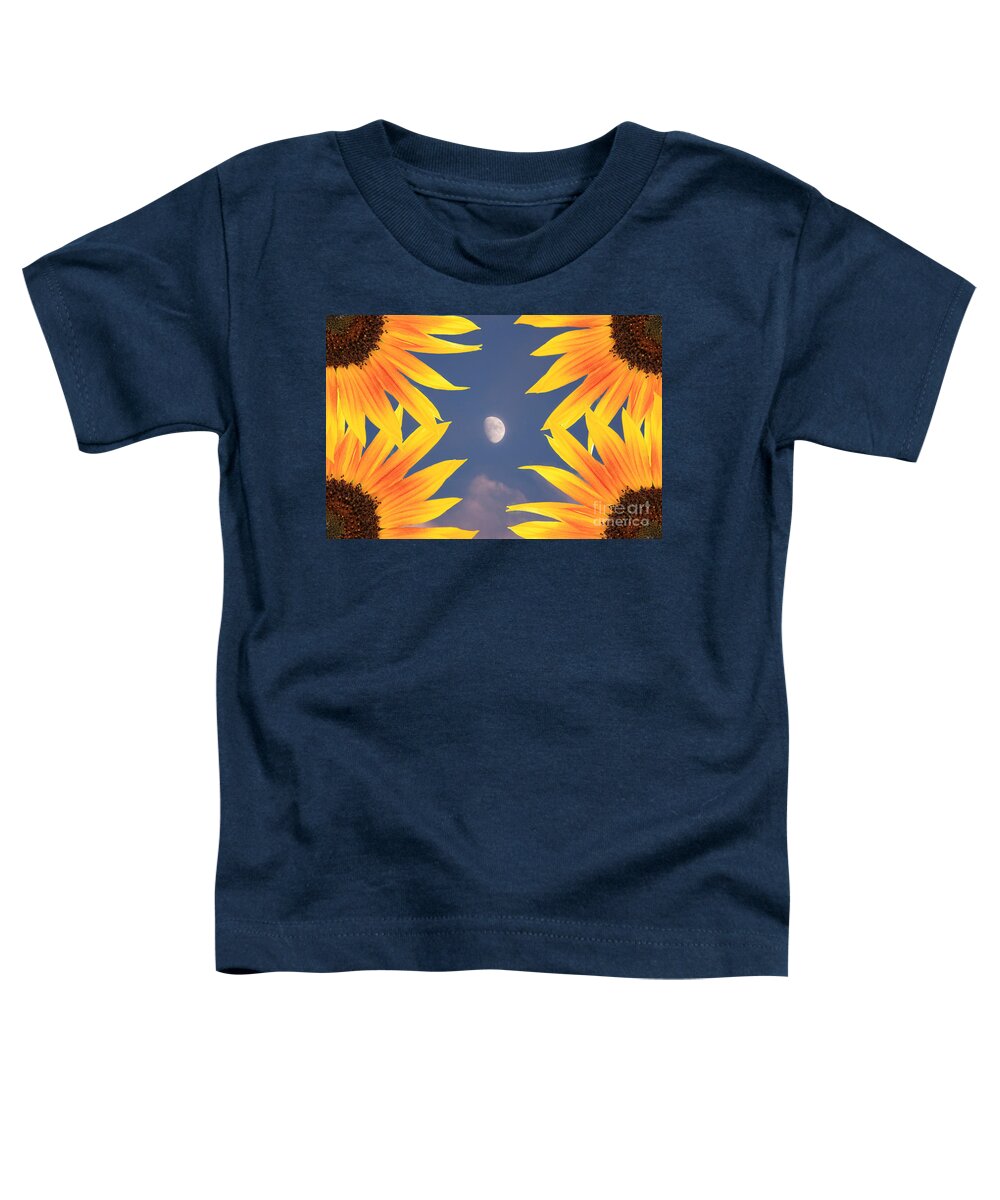 Sunflower Toddler T-Shirt featuring the photograph Sunflower Moon by James BO Insogna