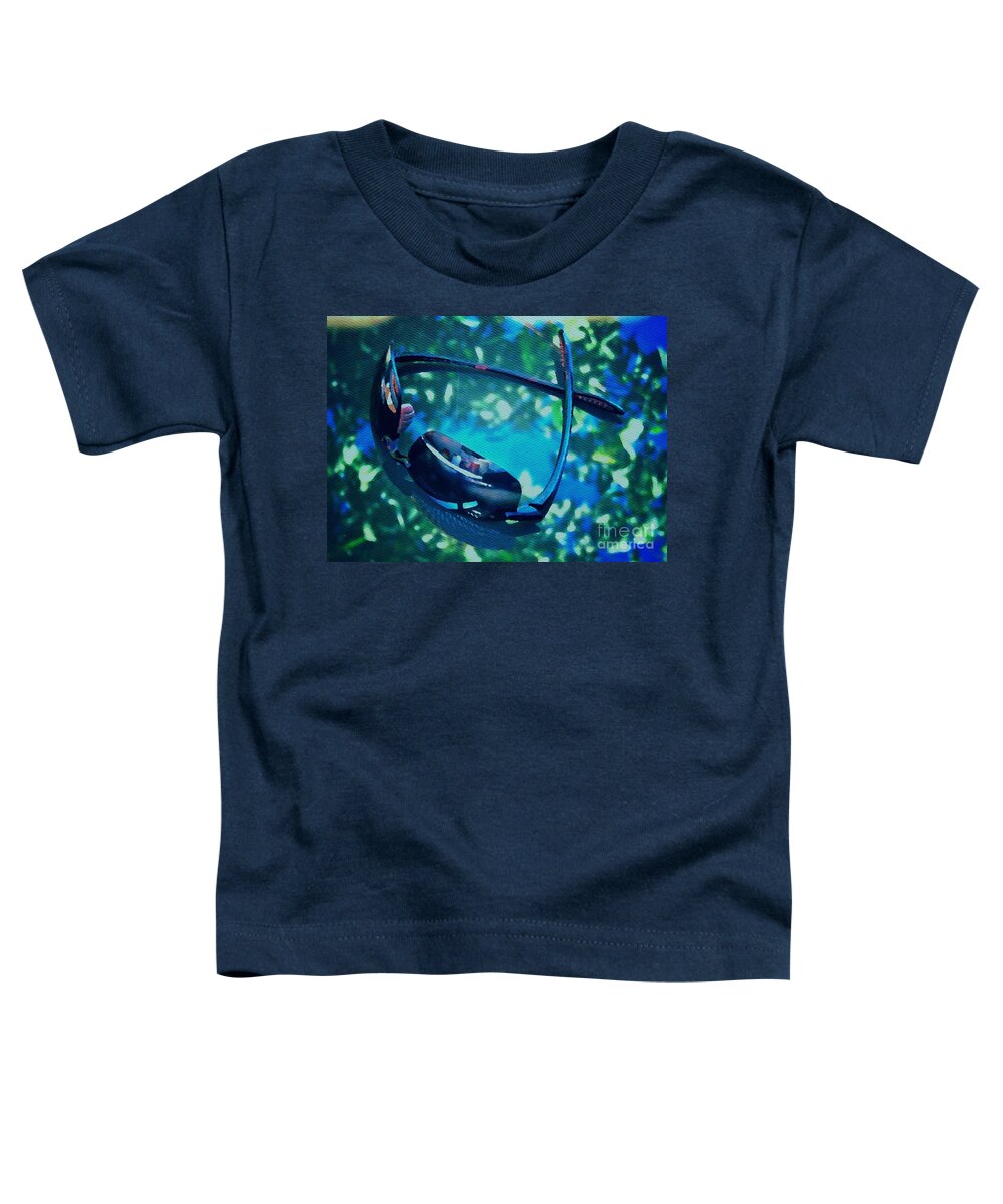 Blue Toddler T-Shirt featuring the photograph Sunglasses by Diana Rajala
