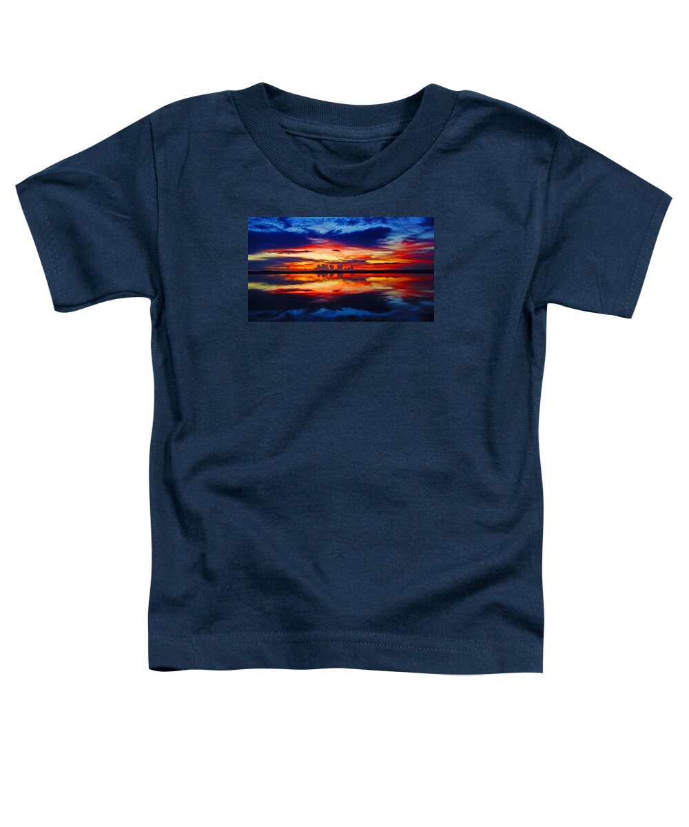 Sunrise Toddler T-Shirt featuring the photograph Sunrise Rainbow Reflection by Lawrence S Richardson Jr