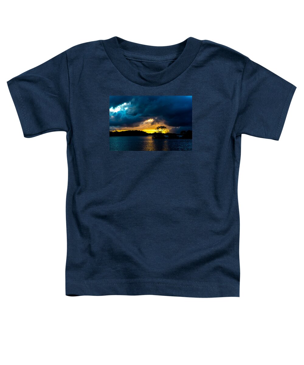 Sunset Toddler T-Shirt featuring the photograph Sunset at Lough Leane in Killarney National Park in Ireland by Andreas Berthold