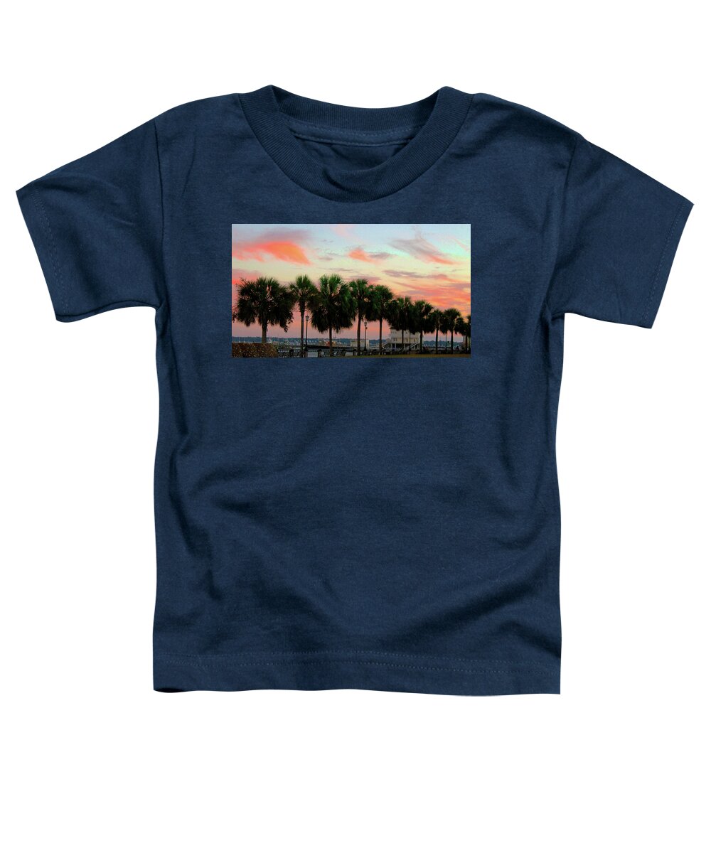 Tropical Toddler T-Shirt featuring the photograph Sunset Palms by Rod Whyte