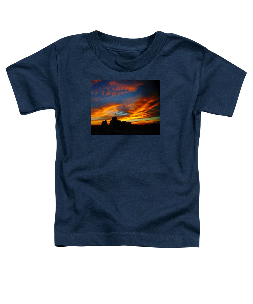City Toddler T-Shirt featuring the photograph Sunset Ybor City Tampa Florida by Lawrence S Richardson Jr