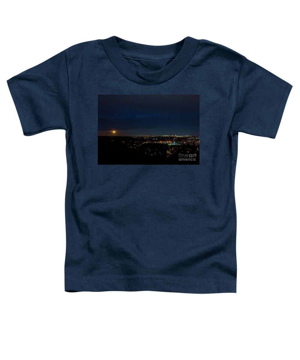 Supermoon Toddler T-Shirt featuring the photograph Super Moon 2016 Rises Over Boston Massachusetts by Diane Diederich