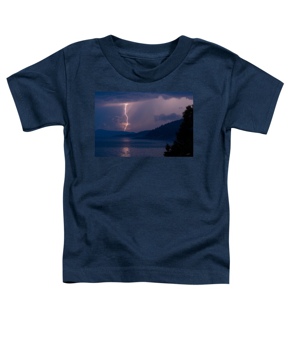 Lake Superior Toddler T-Shirt featuring the photograph Superior Lightning   by Doug Gibbons